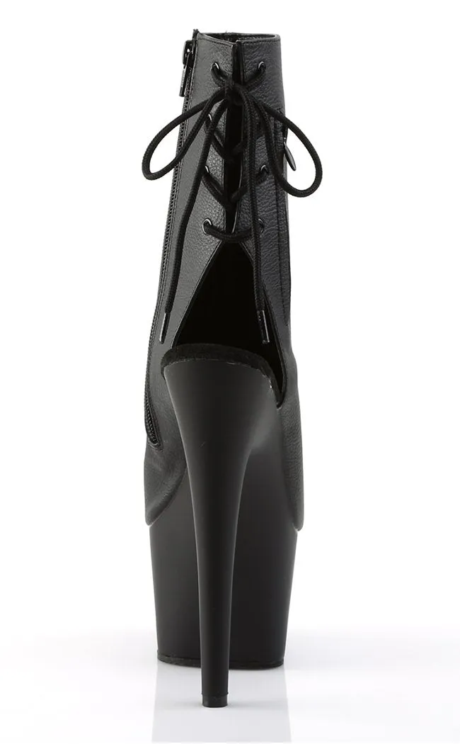 ADORE-1018 Black Patent Ankle Boots