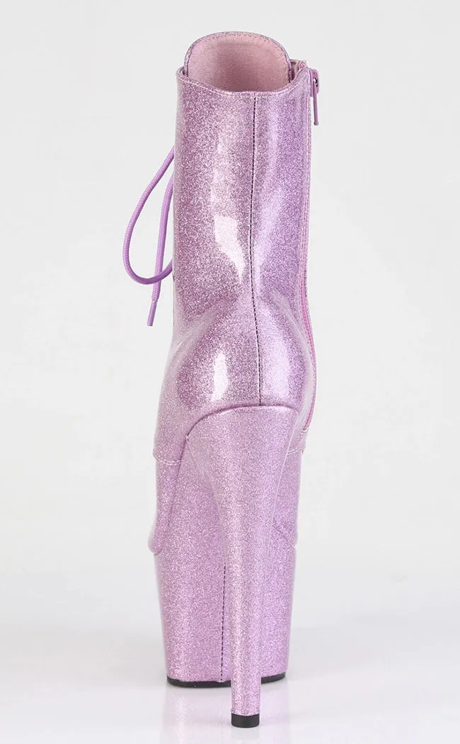 ADORE-1021GP Lilac Glitter Patent Ankle Boots