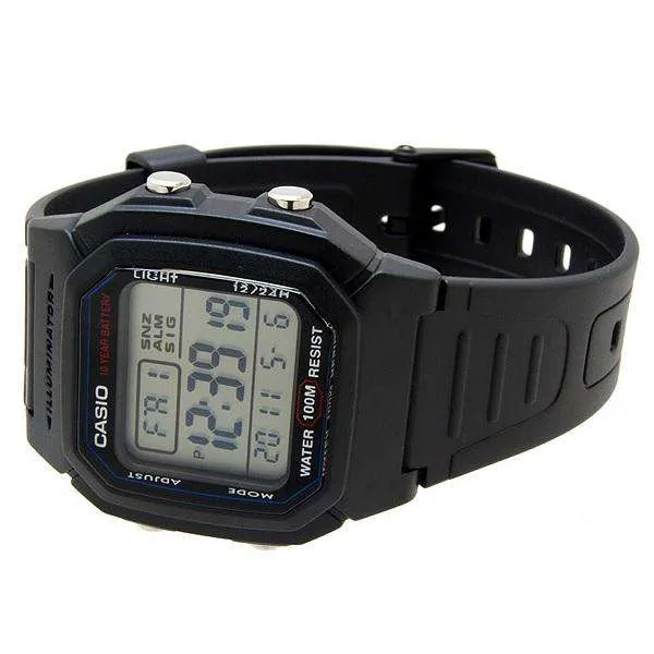 Casio W-800H-1AVDF Black Resin Strap Watch for Men