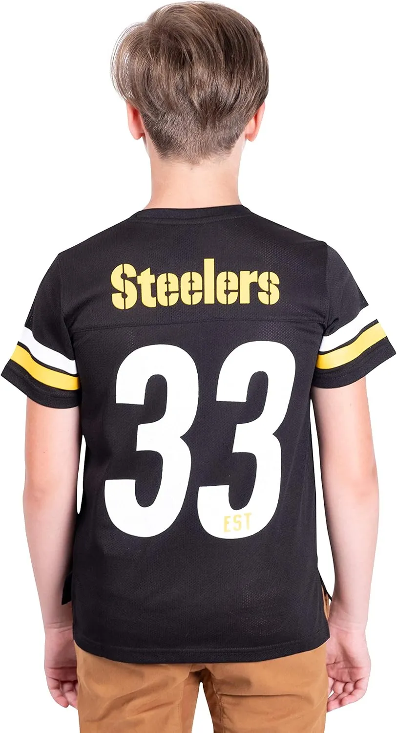 NFL Official Youth Super Soft Game Day Mesh Jersey Shirt|Pittsburgh Steelers