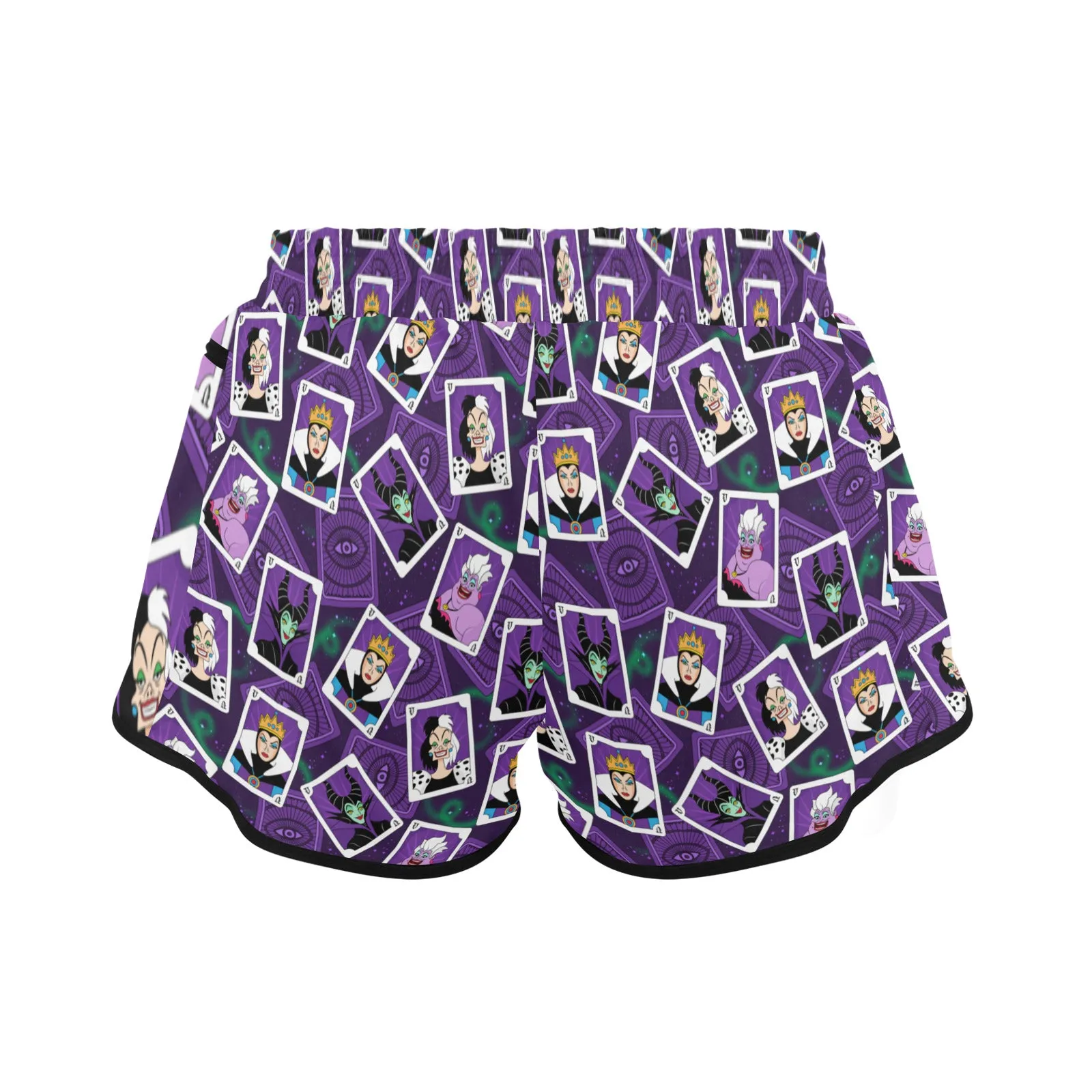 Villains Cards Women's Athletic Sports Shorts