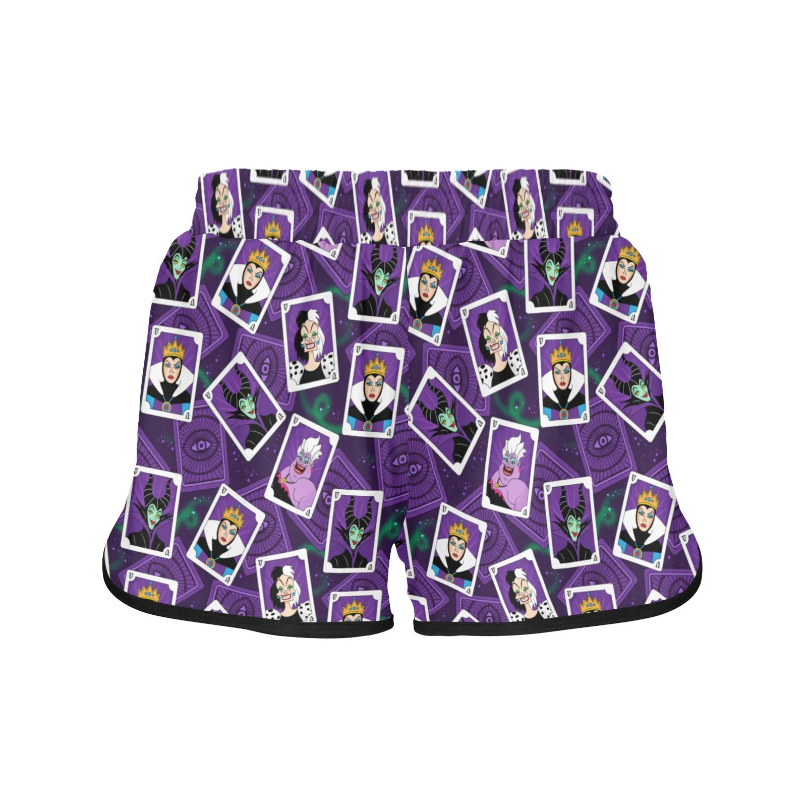 Villains Cards Women's Athletic Sports Shorts